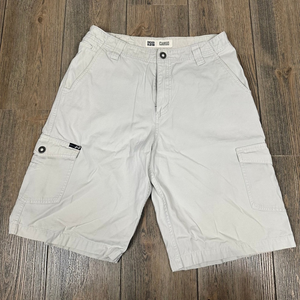 Anchor Blue Vintage Y2K Cargo Shorts Outdoor Everyday Khaki Size 30
